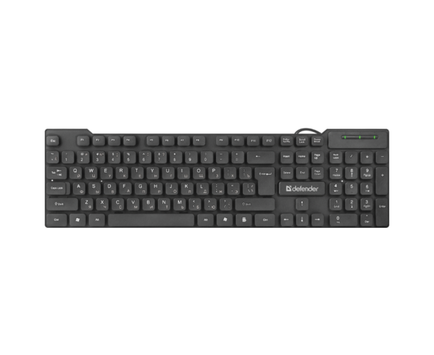 Клавиатура Defender Element HB-190 Black, USB, 104кн, 1.5м