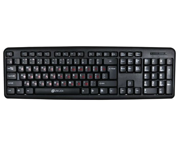 Клавиатура Oklick 90 M черный USB