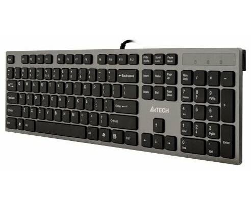 Клавиатура A4 Tech KV-300 H серый/черный USB slim