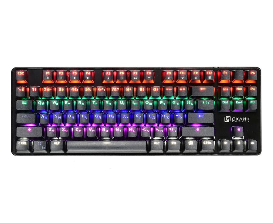 Клавиатура Oklick 969 G SHOTGUN механическая черный USB Multimedia for gamer LED