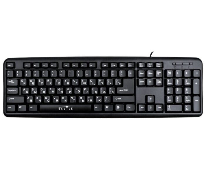 Клавиатура Oklick 180 M черный USB