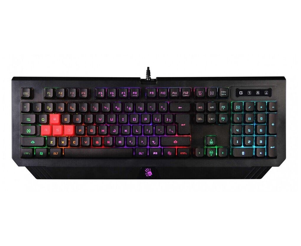 Клавиатура A4 Tech Bloody B120 N черный USB Multimedia for gamer LED (подставка для запястий) (B120 N)