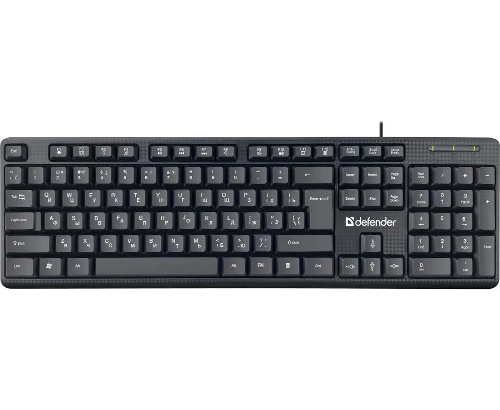 Клавиатура DEFENDER Daily HB-162 (45162) 104+FN кл, черный