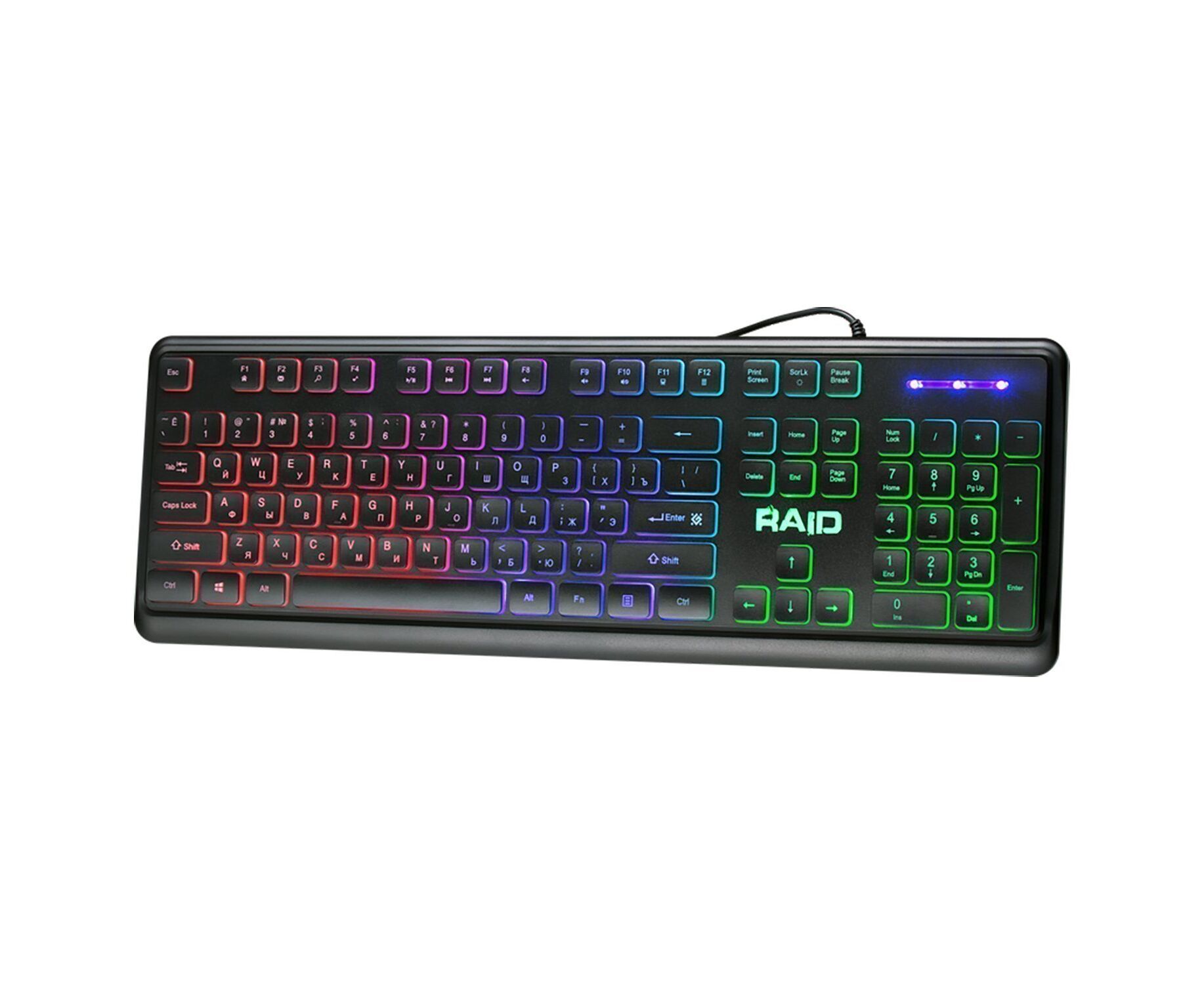 Клавиатура Defender Raid GK-778 DL мембранная игровая с подсветкой USB (black) (220007)