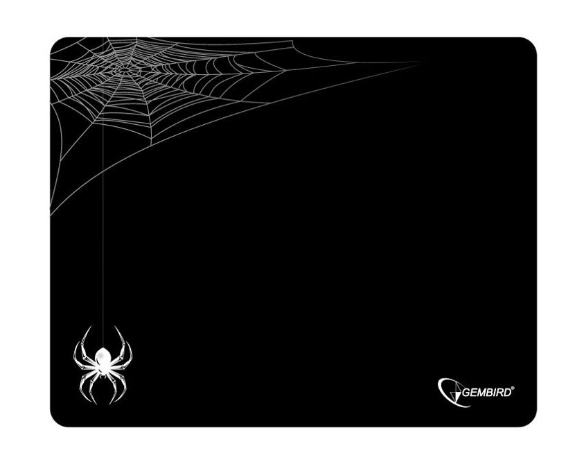 Коврик Gembird MP-GAME11 Black, рисунок: паук, материал: ткань + вспененная резина, 250*200*3мм