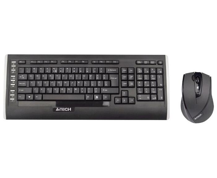 Клавиатура + мышь A4 TECH 9300 F клав:черный мышь:черный USB беспроводная Multimedia