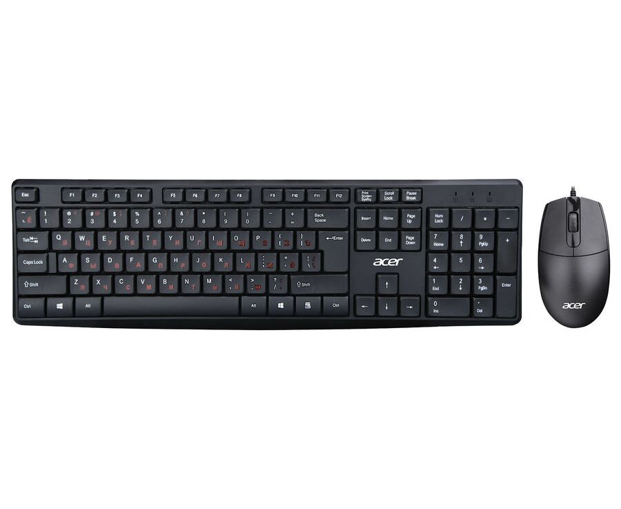 Клавиатура + мышь Acer OMW141 клав:черный мышь:черный USB (ZL.MCEEE.01 M)