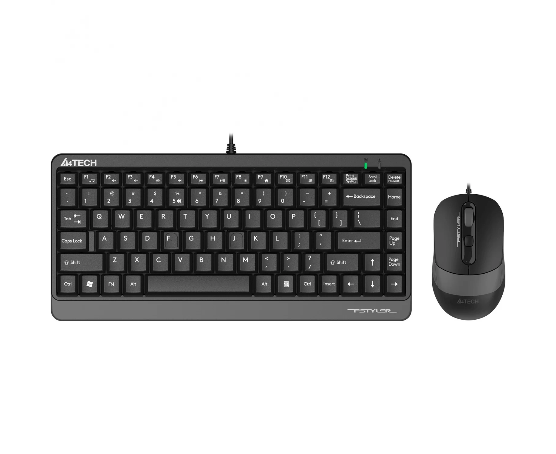 Клавиатура + мышь A4 Tech Fstyler F1110 (F1110 Grey) клав черный/серый мышь черный/серый USB Multimedia