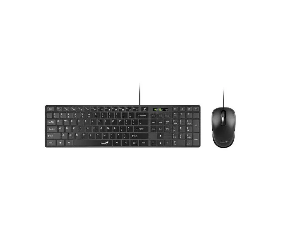 Комплект клавиатура+мышь Genius Slim Star C126 (31330007402) проводной black