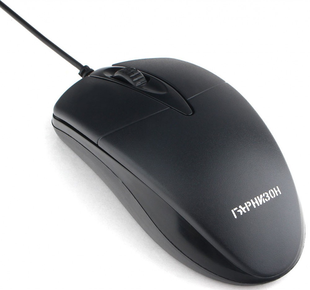 Мышь Гарнизон GM-220 XL, Black, USB, 1000 dpi, 2кн.+колесо-кнопка
