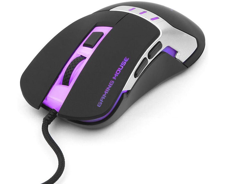 Мышь Gembird MG-520 Gamer, USB, 6 кн., 3200 dpi, 1000 Гц, подсветка, ПО для создания макросов