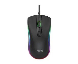 Мышка проводная с RGB подсветкой HAVIT HV-MS72 USB черная
