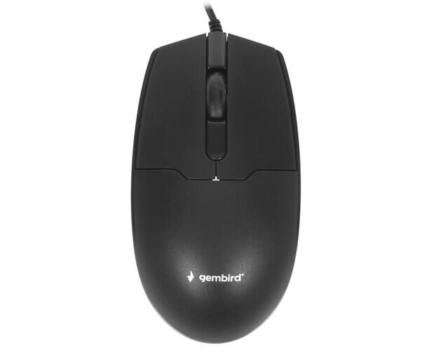 Мышь Gembird MOP-425 Black, USB, 1000 dpi, 2кн.+колесо-кнопка,1.8м