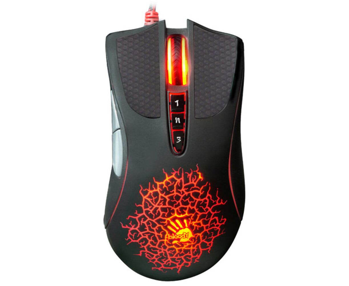 Мышь A4 Tech Bloody A90 черный оптическая (6200dpi) USB (8but)
