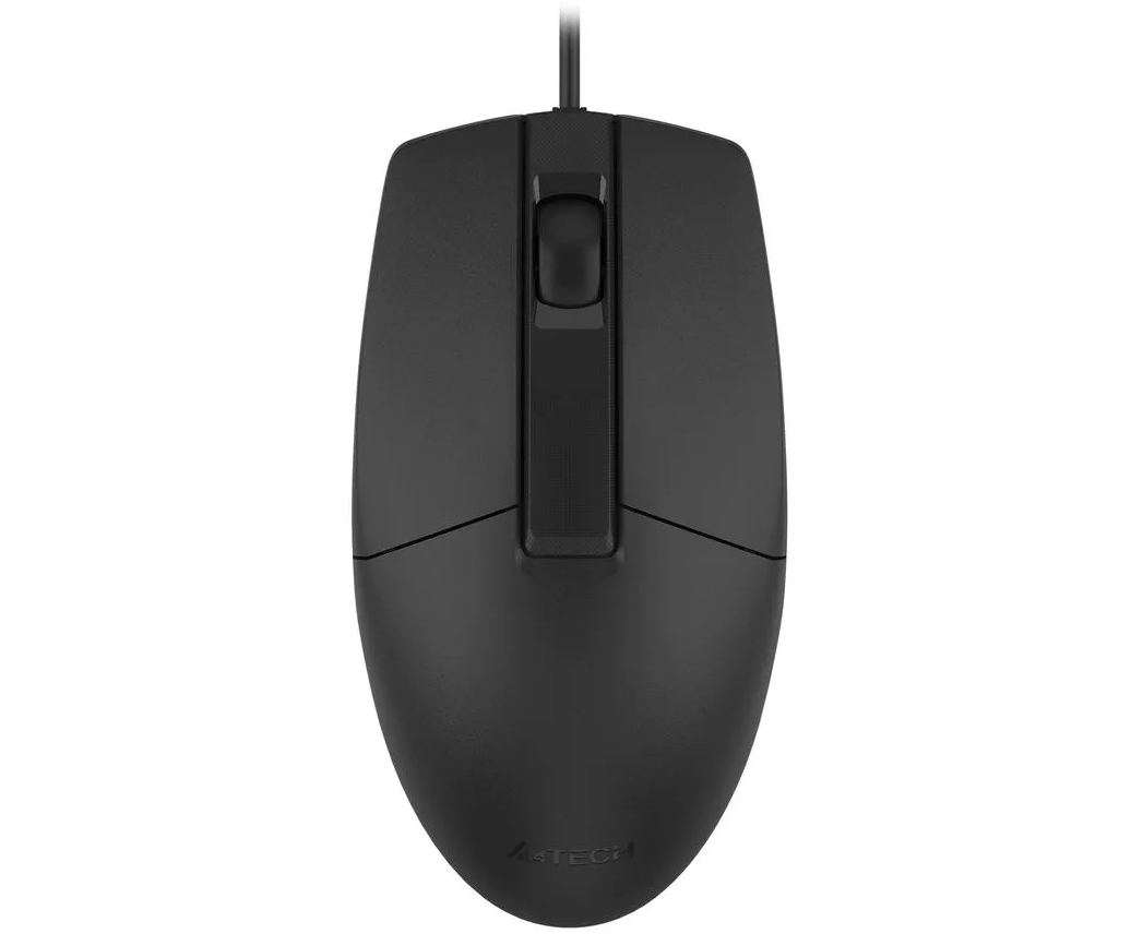 Мышь A4 Tech OP-335 S черный оптическая (1200dpi) silent USB (3but)