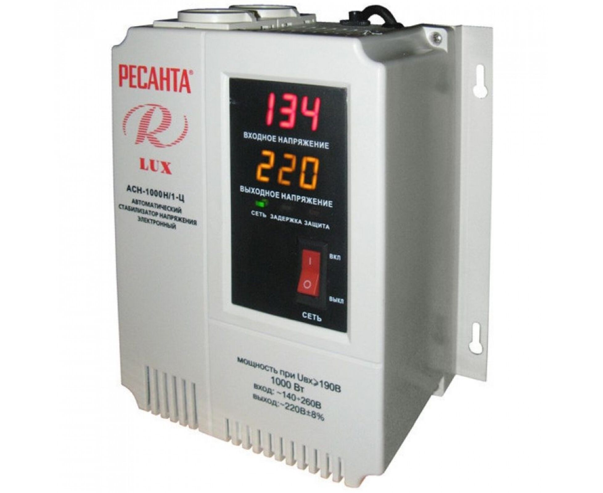 Стабилизатор напряжения Ресанта АСН-1500 Н/1-Ц серый