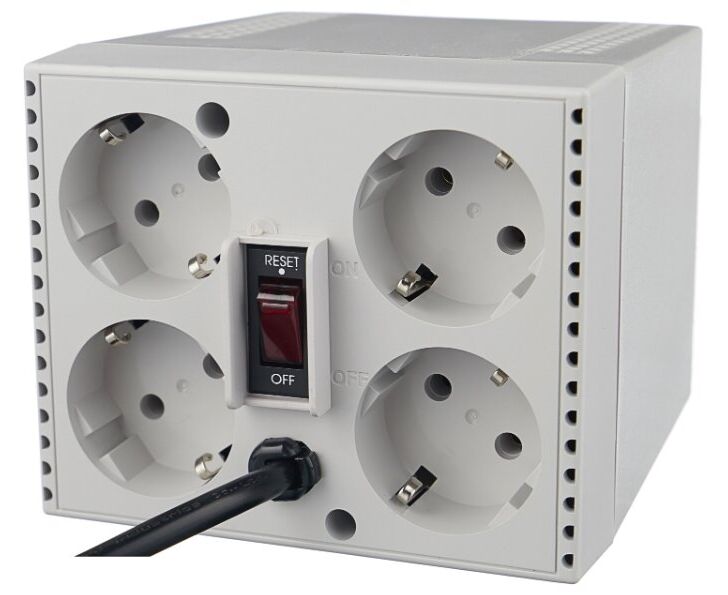 Стабилизатор напряжения Powercom TCA-1200 (4 EURO) белый