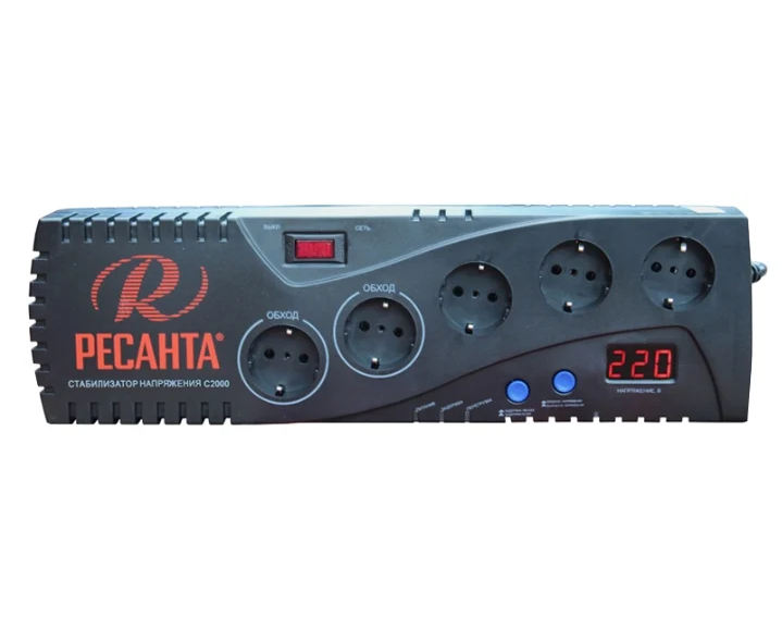 Стабилизатор напряжения Ресанта С2000 черный