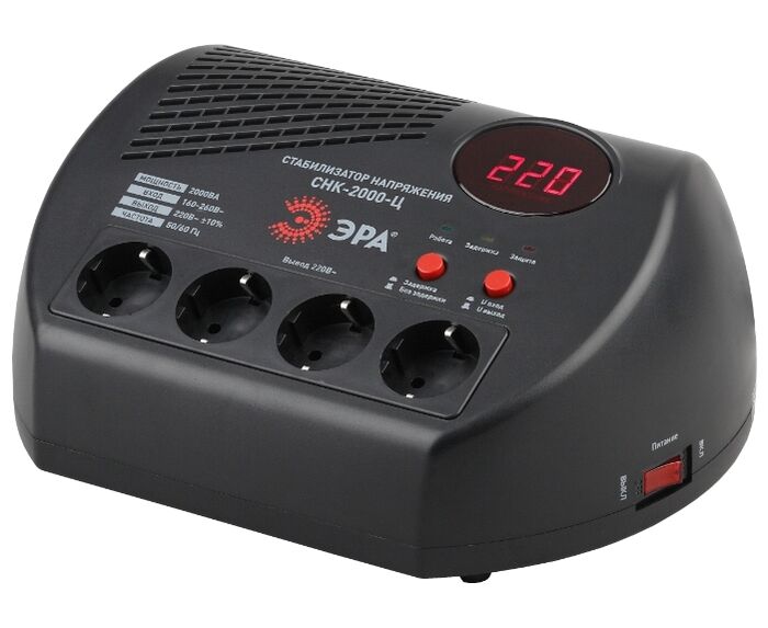 Стабилизатор напряжения ЭРА Б0031075 СНК-2000-Ц