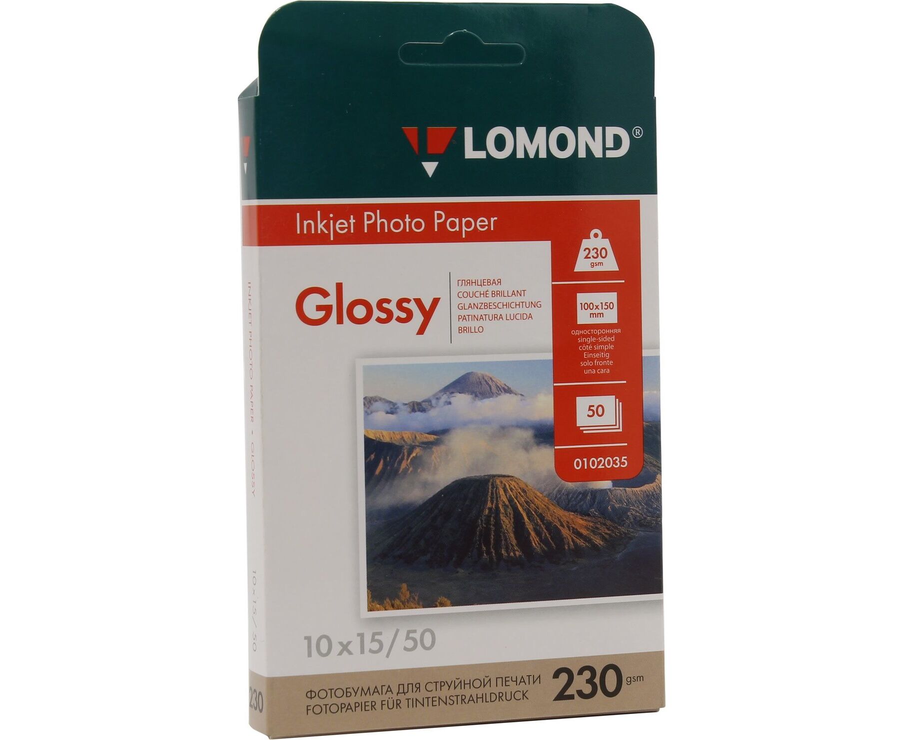 Фотобумага Lomond 0102035 10x15/230г/м 2/50л./белый глянцевое для струйной печати