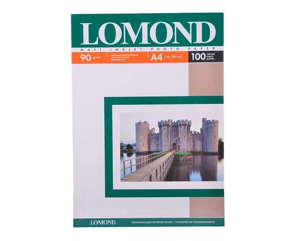 Фотобумага Lomond 0102001 A4/90г/м 2/100л./белый матовое для струйной печати