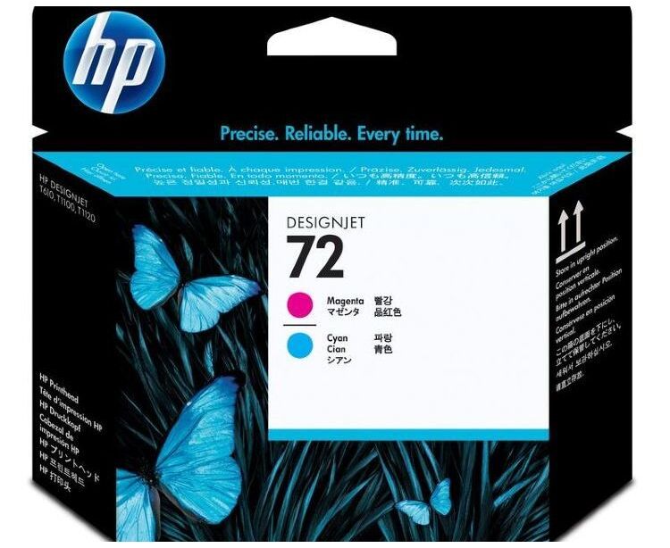 Печатающая головка HP 72 C9383 A пурпурный/голубой для HP DJ T1100/T610