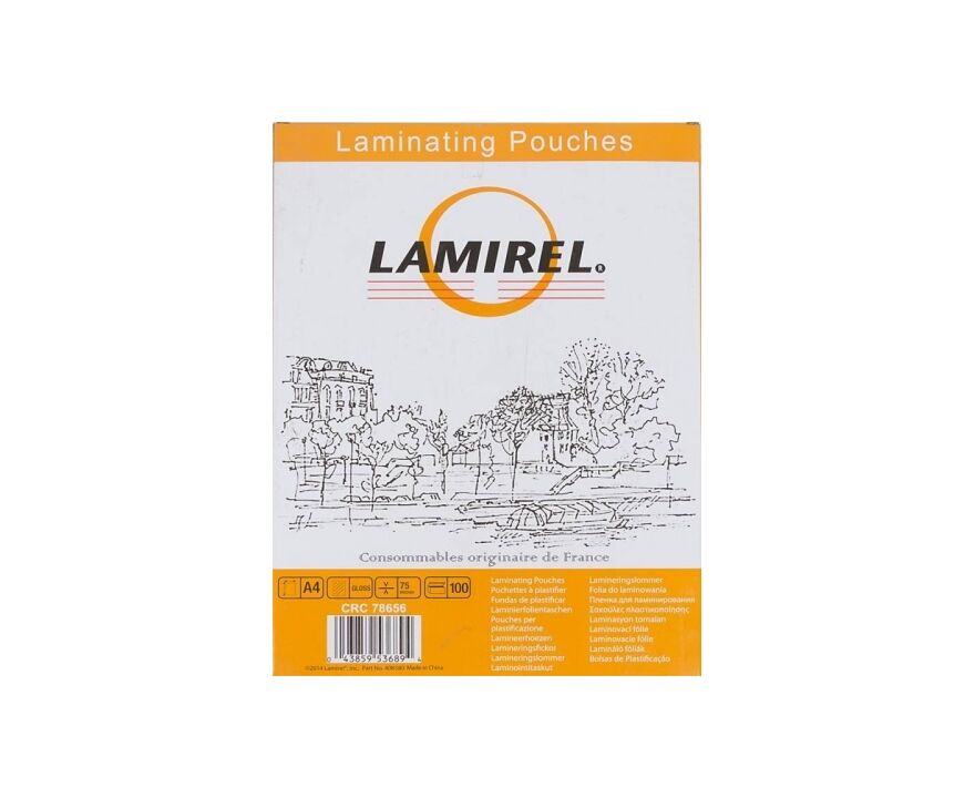 Пленка для ламинирования Fellowes 75мкм A4 (100шт) 216x303мм Lamirel (LA-78656)