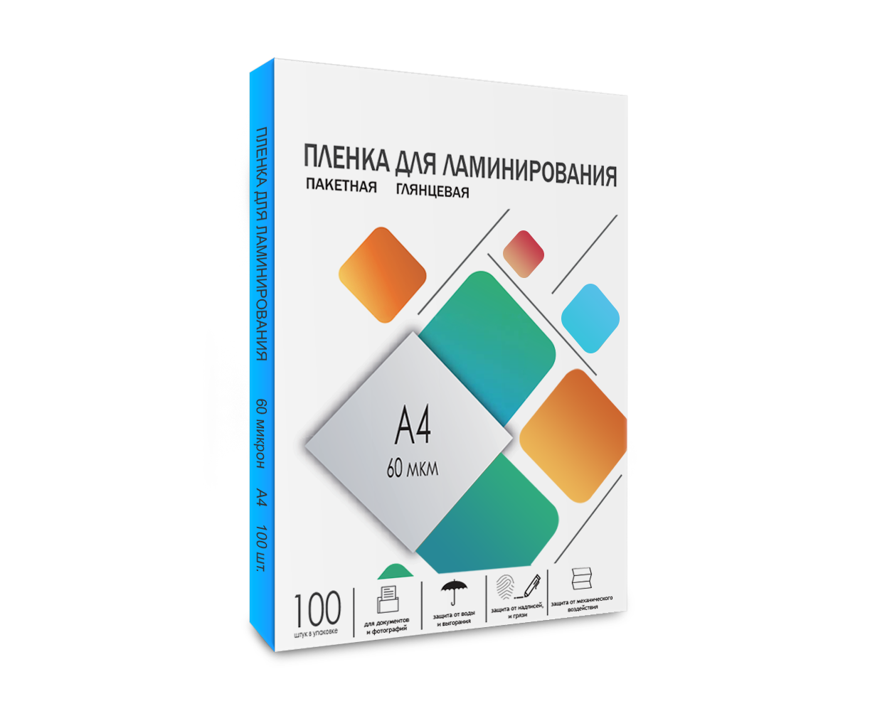 Пленка для ламинирования Гелеос LPA4-60 A4, 216х 303 (60 мкм) глянцевая 100шт
