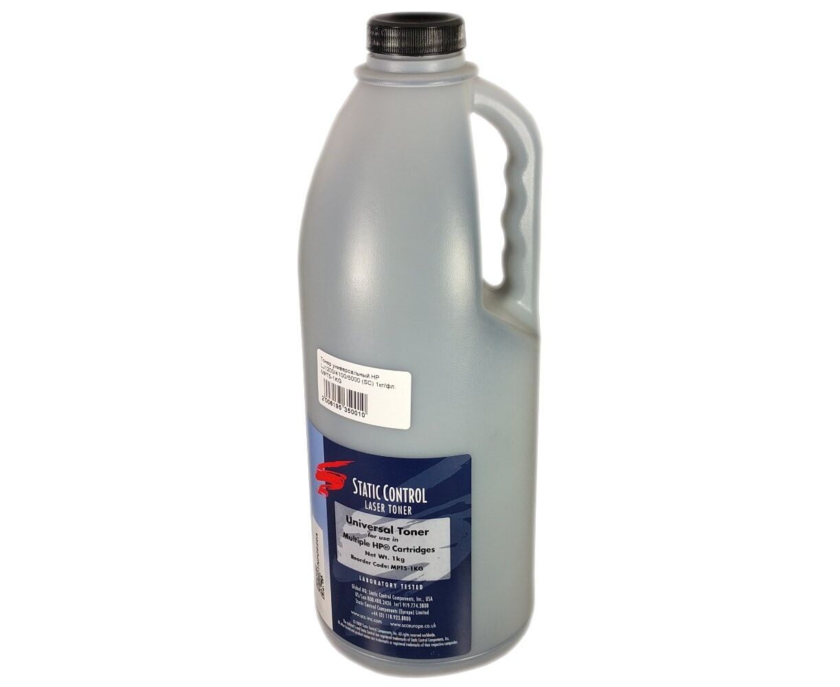 Тонер Static Control Универсальный для HP LJ 1200/4100/5000, 1 кг, флакон