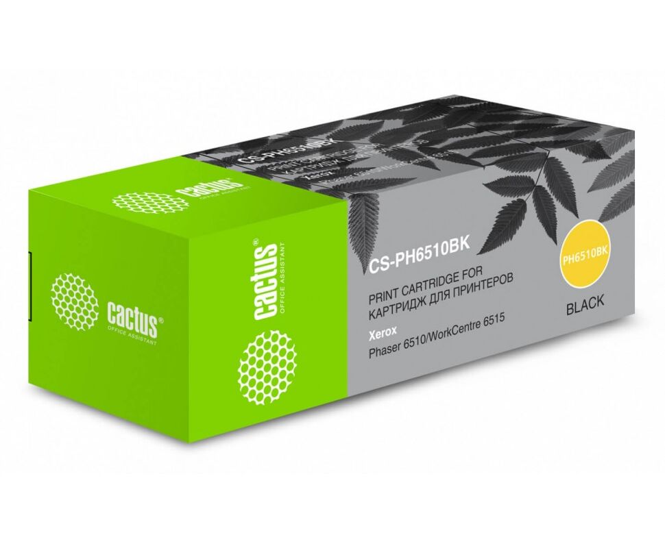 Тонер Картридж Cactus 106 R03484 CS-PH6510 BK черный (2500стр.) для Xerox Phaser 6510 DN/WC 6515 DN