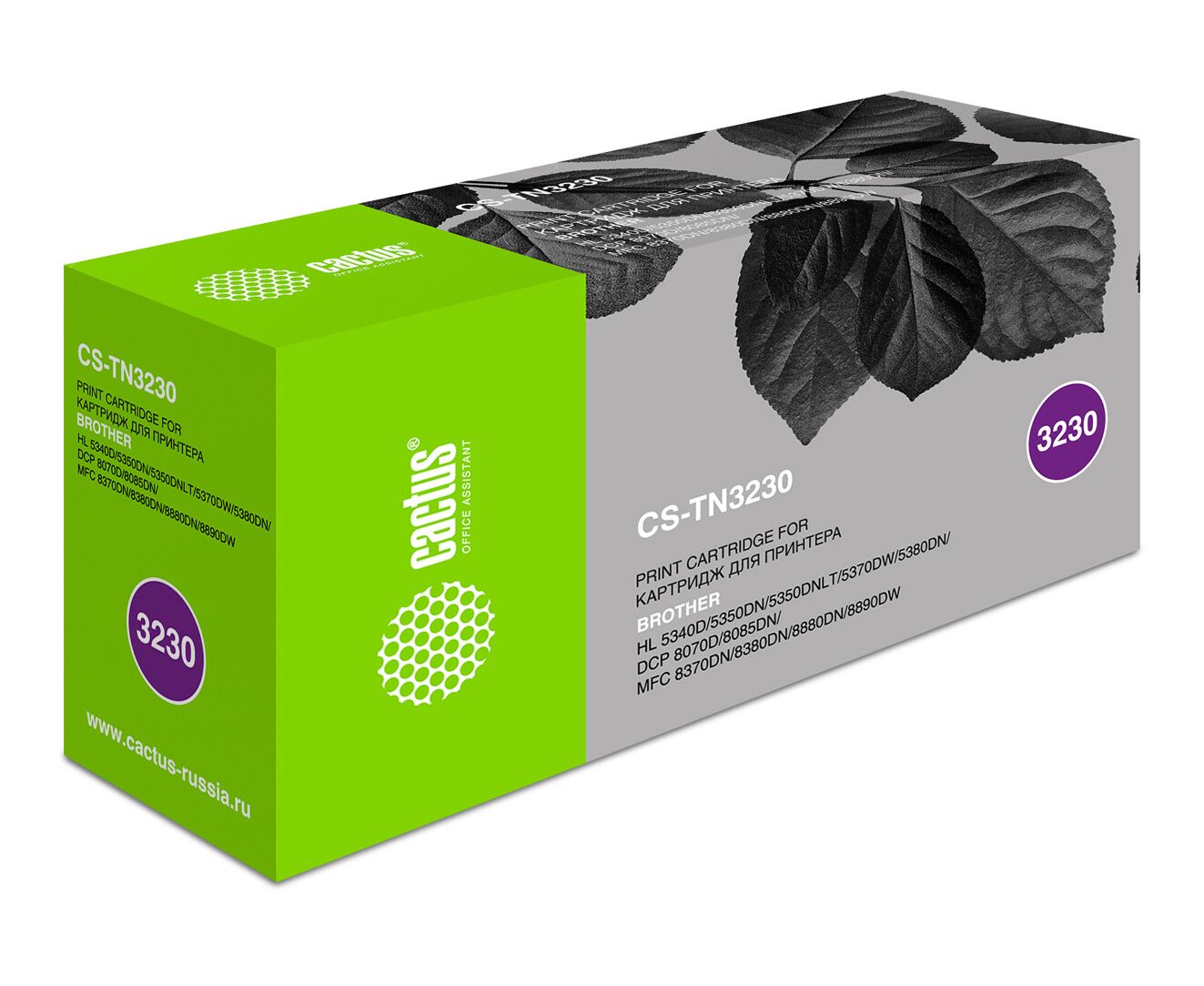 Тонер-картридж Cactus CS-TN3230 для Brother HL-5340 D/5350 DN/5370 DW/DCP-8070 D/8085 DN 3000стр.