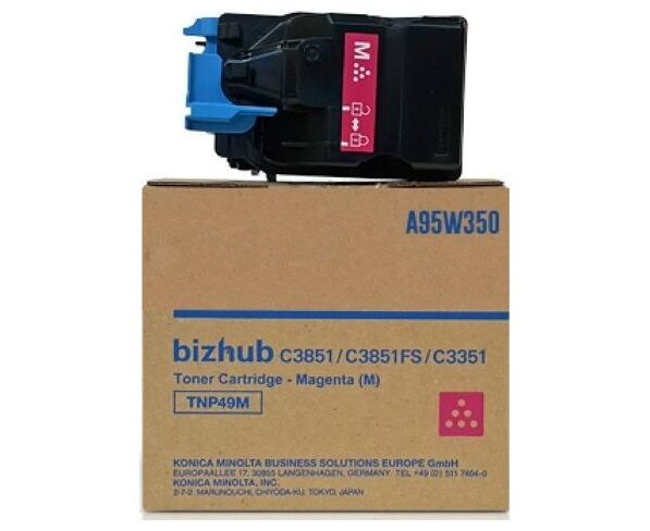 Тонер Konica Minolta TNP-49 M A95 W350 красный
