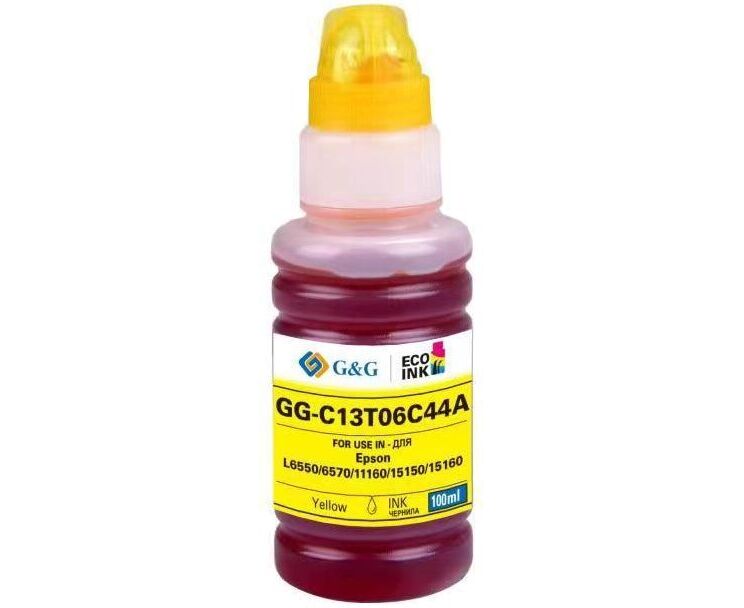 Чернила G&G GG-C13 T06 C44 A №112 желтый 100мл для Epson L6550/6570/11160/15150/15160