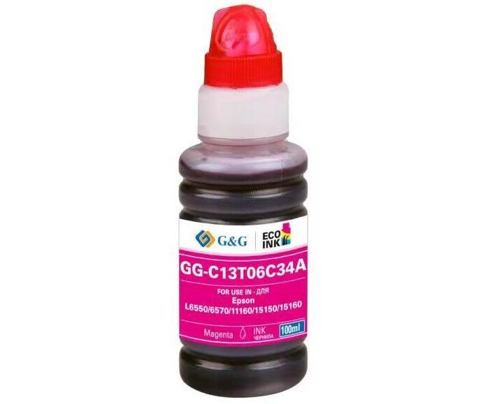Чернила G&G GG-C13 T06 C34 A №112 пурпурный 100мл для Epson L6550/6570/11160/15150/15160