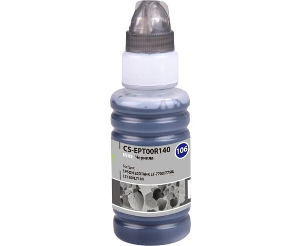 Чернила Cactus CS-EPT00 R140 106 BK фото черный 70мл для Epson L7160/L7180