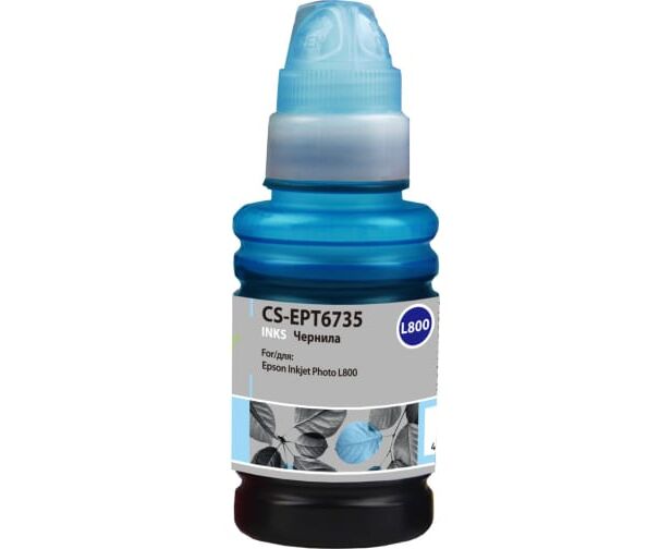 Чернила Cactus CS-EPT6735 T6735 светло-голубой 100мл для Epson L800/L810/L850/L1800