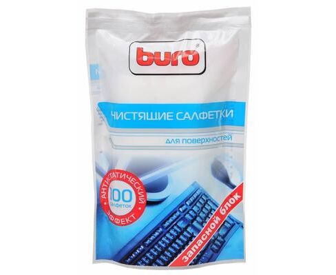 Салфетки Buro BU-Zsurface для поверхностей мягкая упаковка 100шт влажных