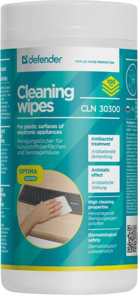 Салфетки чистящие DEFENDER 30300 100 PCS