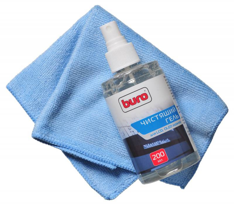 Чистящий набор (салфетки + гель) Buro BU-Glcd для экранов ЖК мониторов блистер 200мл