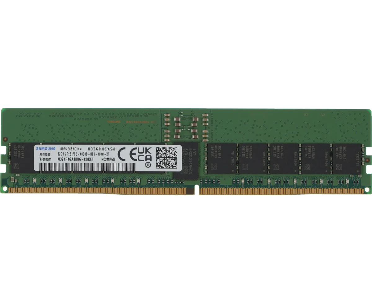 ОЗУ Samsung M321 R4 GA3 BB6-CQKET DDR5 32 ГБ RDIMM, ECC, registered, PC5-38400