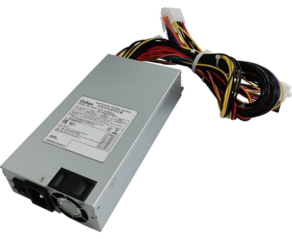 Блок питания ASPOWER PSR1-0600-C 7300600 PSR0001 Qdion Model 1 U Single 600 W Efficiency 90+, Cable conn