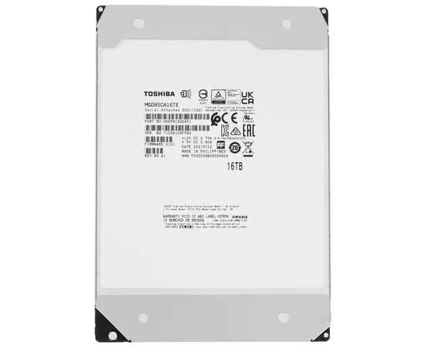 HDD Toshiba MG08 SCA16 TE SAS 16 Tb 3.5" Server 7200 12 Gbit/s 512 Mb