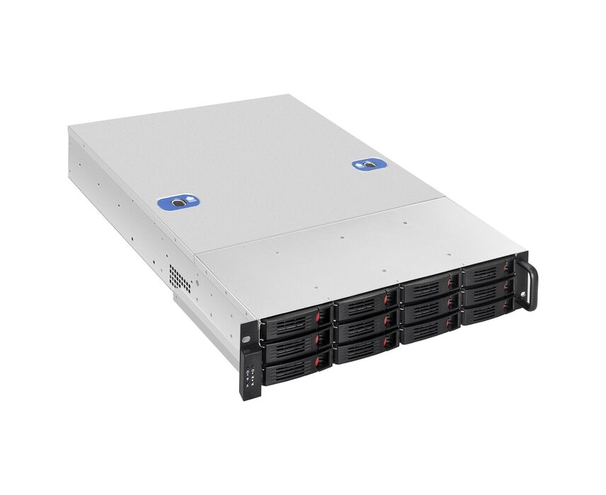 Корпус Exe Gate Pro 2 U660-HS12 EX294276 RUS RM 19", высота 2 U, глубина 660, Redundant БП 2x800 W, 12x Hot Swap
