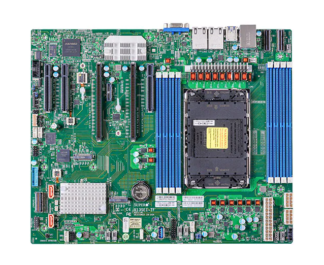 Материнская плата Supermicro MBD-X13 SEI-TF-B 1x LGA-4677,Intel Xeon SP gen 4, Intel C741, 8x DDR5 4800/4400/4000 M Hz. 2x10 Gbe Base-T X550+1x Mgmt LAN