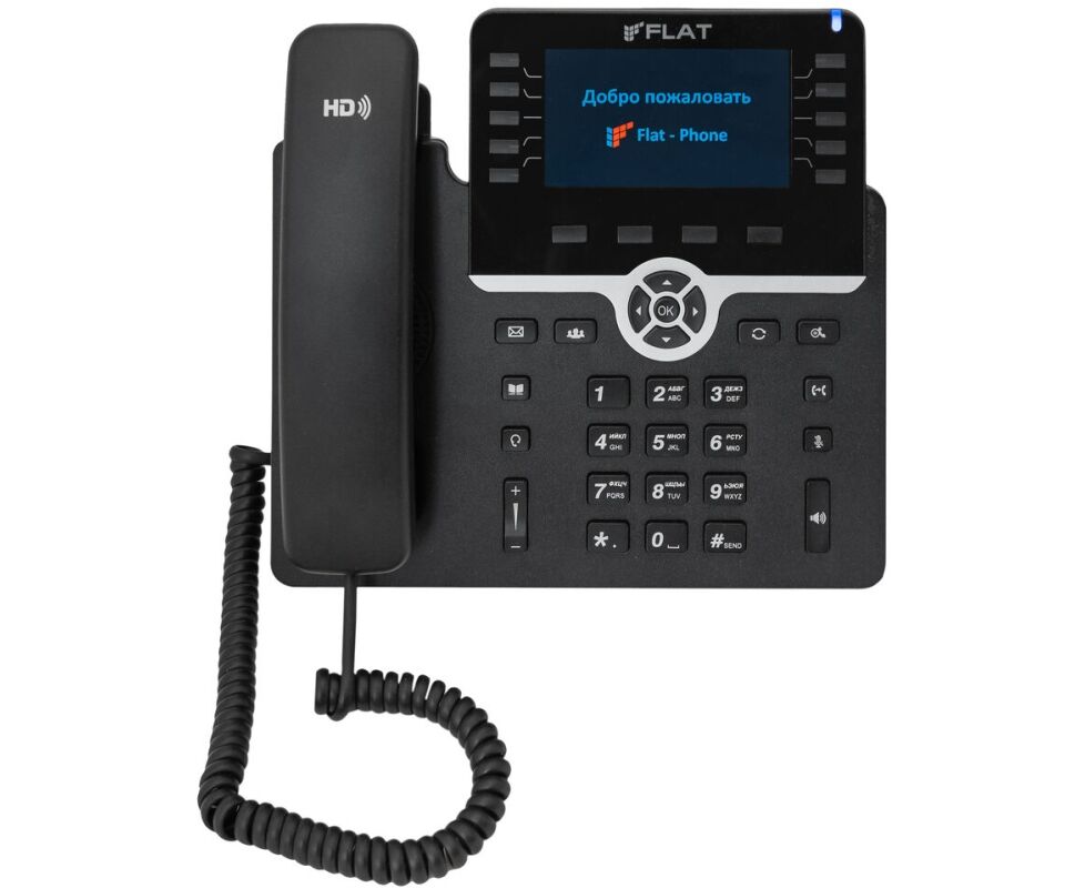 Телефон IP Флат Flat-Phone-B10 черный