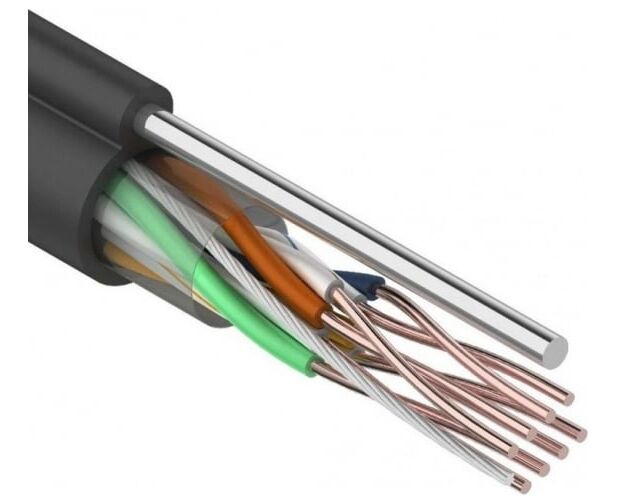 Витая пара REXANT 01-0046 UTP CAT5e 4 пары 305м 0.51 мм Outdoor + ТРОС*1