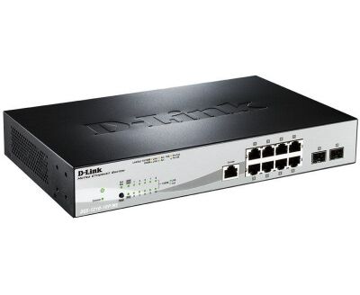 D-Link DGS-1210-10 P/ME/A1 A Управляемый коммутатор 2 уровня с 8 портами 10/100/1000 Base-T с поддержкой Po E и 2 портами 1000 Base-X SFP