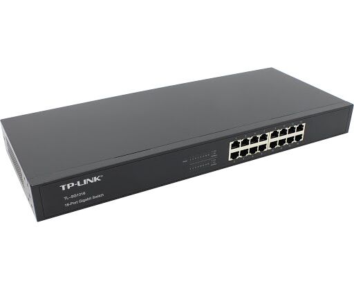 TP-LINK TL-SG1016 Коммутатор неуправляемый, 16 портов Gb Ethernet 1000 Mbps, настольный