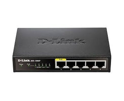 Коммутатор D-Link DES-1005 P/B1 A 5x100 Mb 4 Po E 60 W неуправляемый