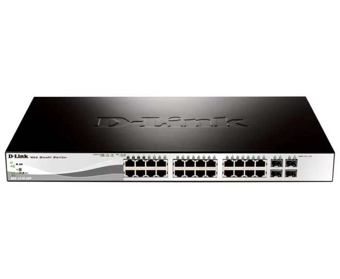 Коммутатор D-Link (DGS-1210-28 P/ME/B2 A) 24 G 24 Po E 193 W настраиваемый